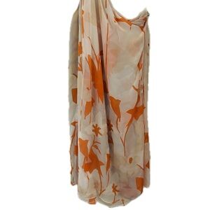 Diane Von Furstenberg Orange and Cream Dress